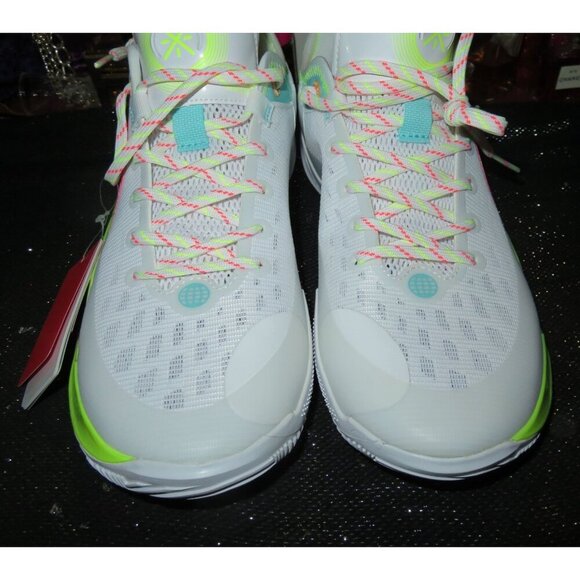 Li Ning Way of Wade Cloud Plus 808 II 2 Energy Basketball Shoes White Neon Green - Picture 2 of 14